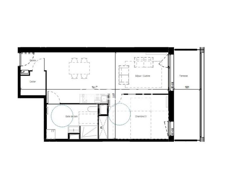 Appartement - 53 m² - 2 pièces