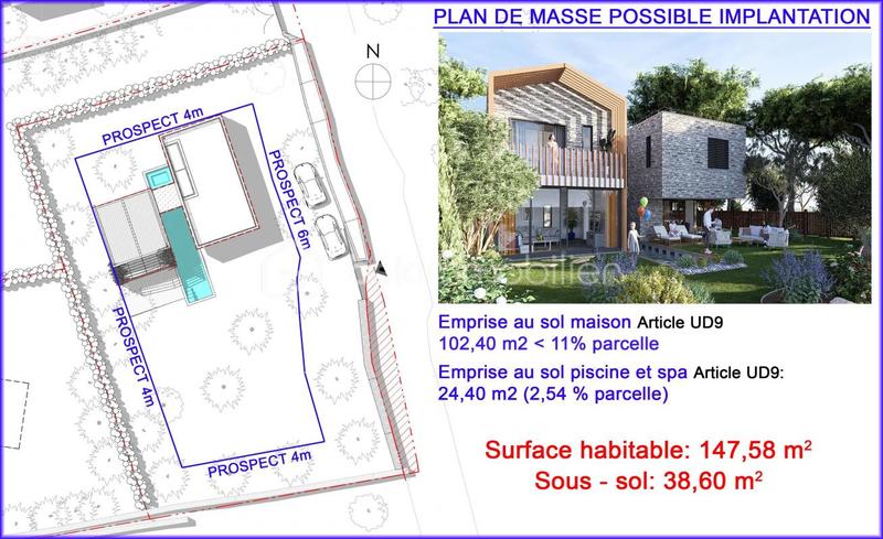 Terrain - 953 m²