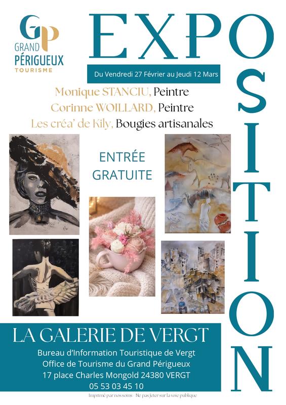 Exposition de Monique Stanciu, Corinne Woillard et les créa' de Kily