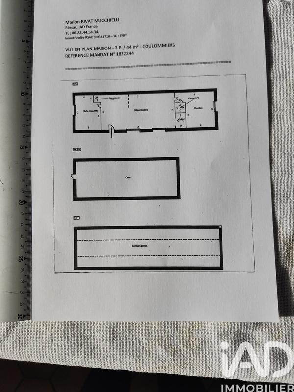 Maison de ville - 44 m² - 2 pièces
