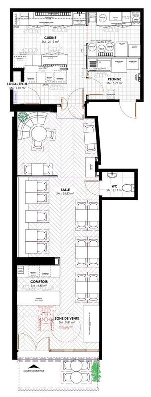 Local commercial - 92 m²