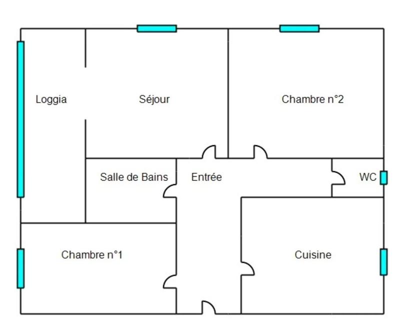 Appartement - 70 m² - 3 pièces