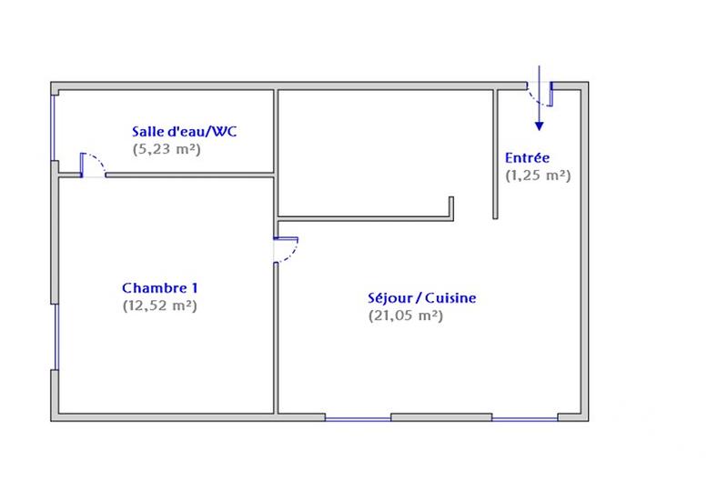 Appartement - 40 m² - 2 pièces
