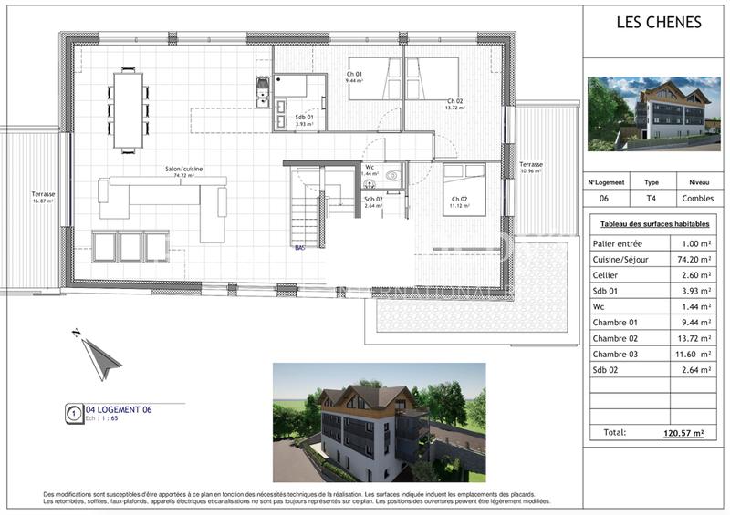 Appartement - 121 m² - 4 pièces