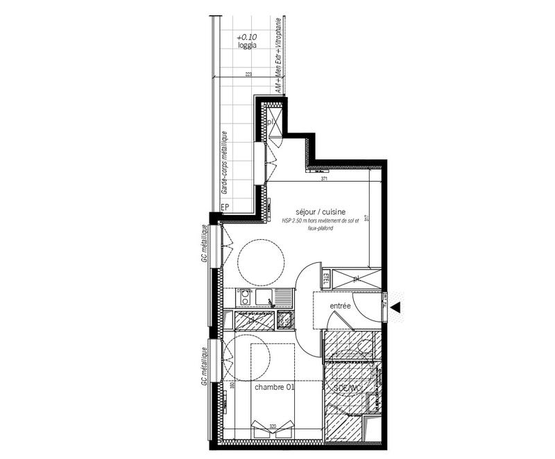 Appartement - 42 m² - 2 pièces