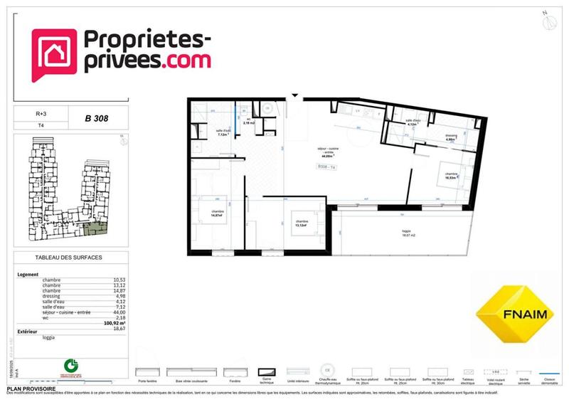 Appartement - 100 m² - 4 pièces