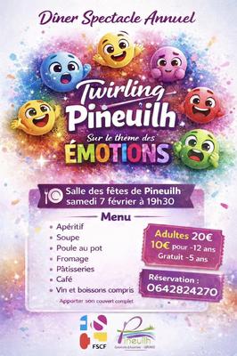 Dîner spectacle annuel du Twirling Pineuilh