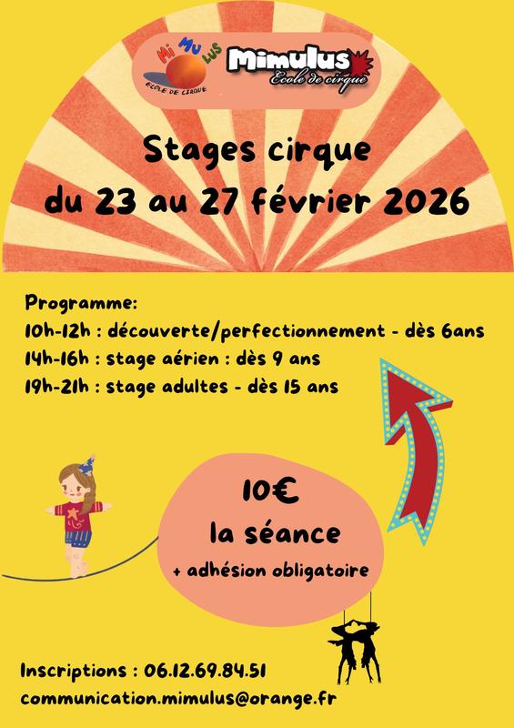 Stages de cirque enfants et adultes avec Mimulus