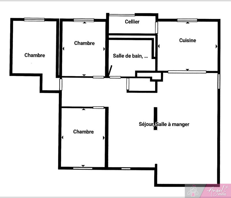 Appartement - 89 m² - 5 pièces