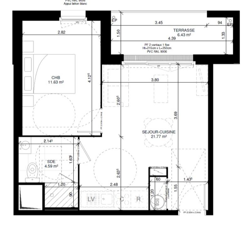Appartement - 38 m² - 2 pièces