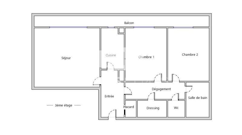 Appartement - 69 m² - 3 pièces