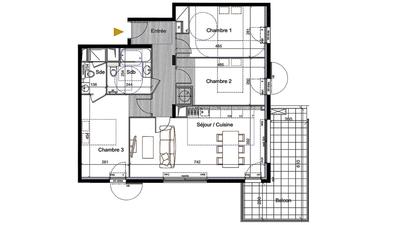 Appartement - 83 m² - 4 pièces