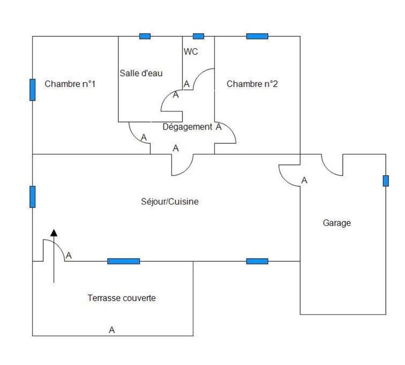 Maison - 80 m² - 3 pièces