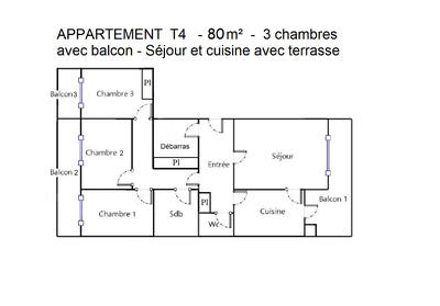 Appartement - 79 m² - 4 pièces
