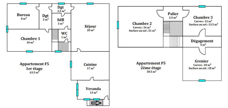 Immeuble - 165 m² - 8 pièces