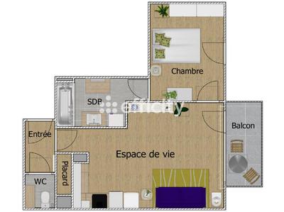 Appartement - 48 m² - 2 pièces