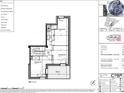 Appartement - 82 m² - 4 pièces