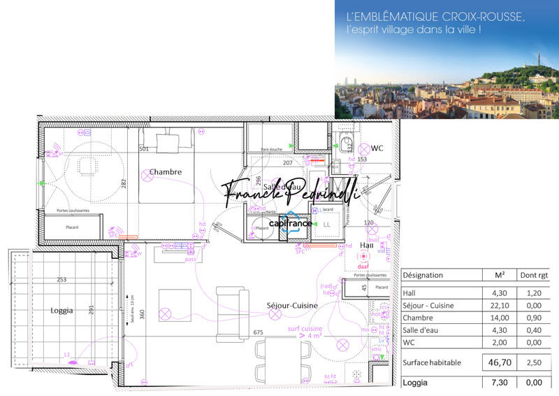 Appartement - 47 m² - 2 pièces