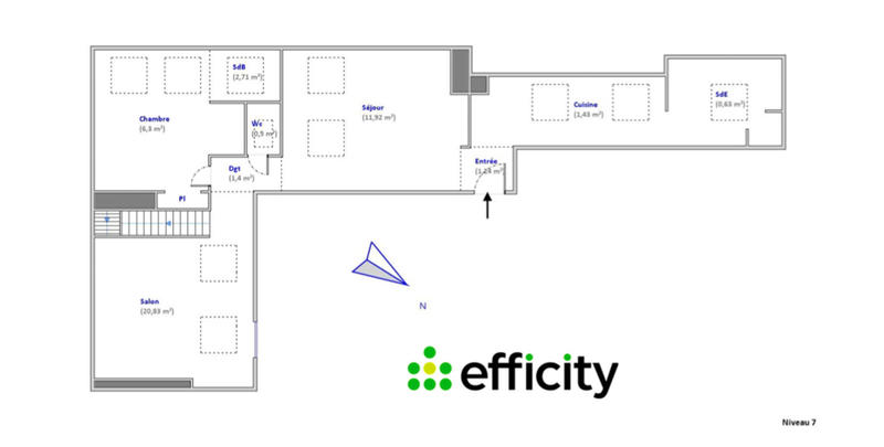 Appartement - 74 m² - 2 pièces
