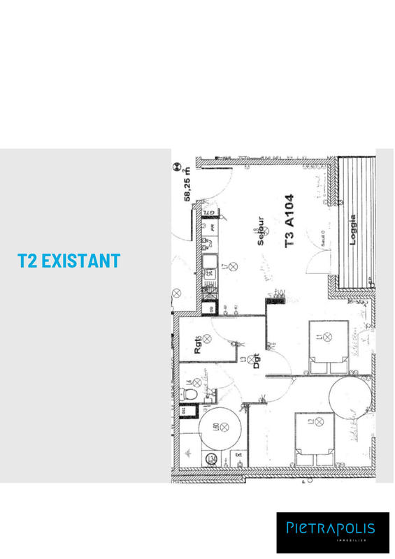 Appartement - 58 m² - 2 pièces