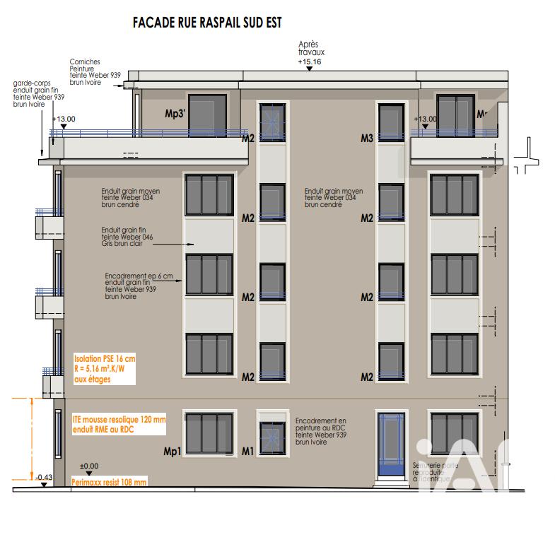 Appartement - 49 m² - 2 pièces