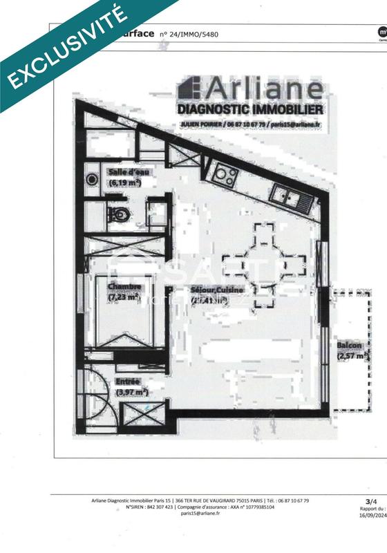 Appartement - 45 m² - 2 pièces