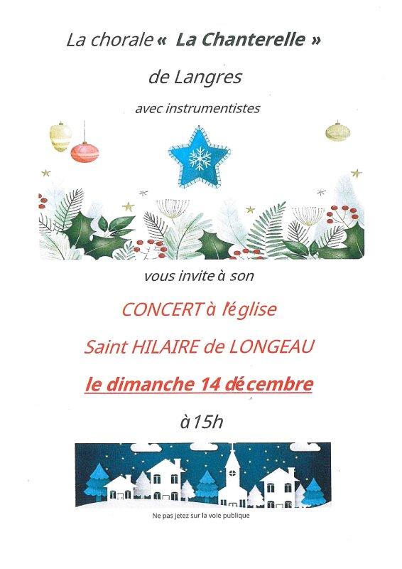 Concert de la Chorale &quot;La Chanterelle&quot; à Longeau