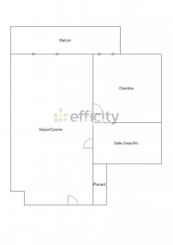 Appartement - 43 m² - 2 pièces