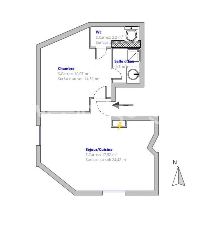 Appartement - 34 m² - 2 pièces