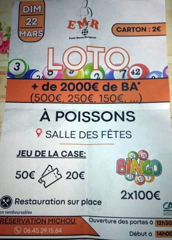 Loto de l'école de foot Marne Rognon