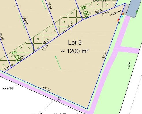 Terrain - 1 200 m²