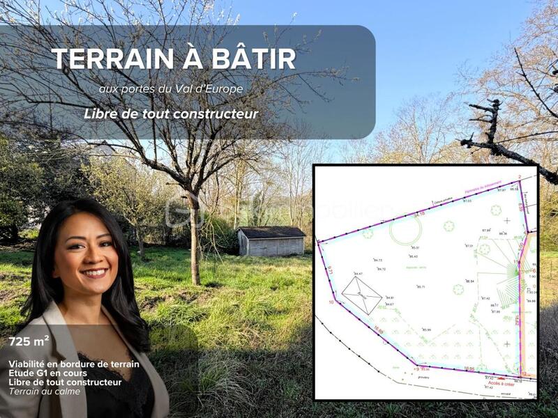 Terrain constructible - 727 m²