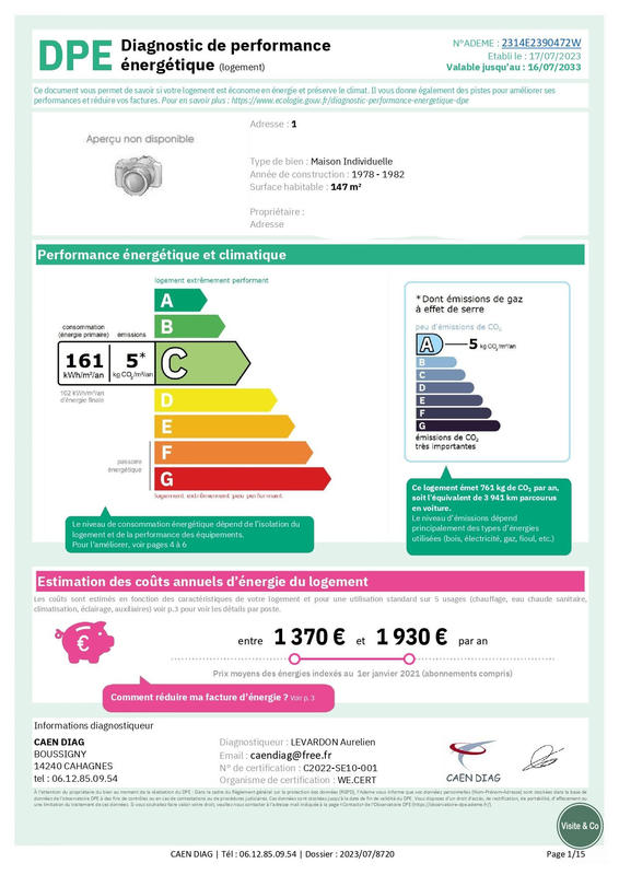 Maison - 147 m² - 6 pièces