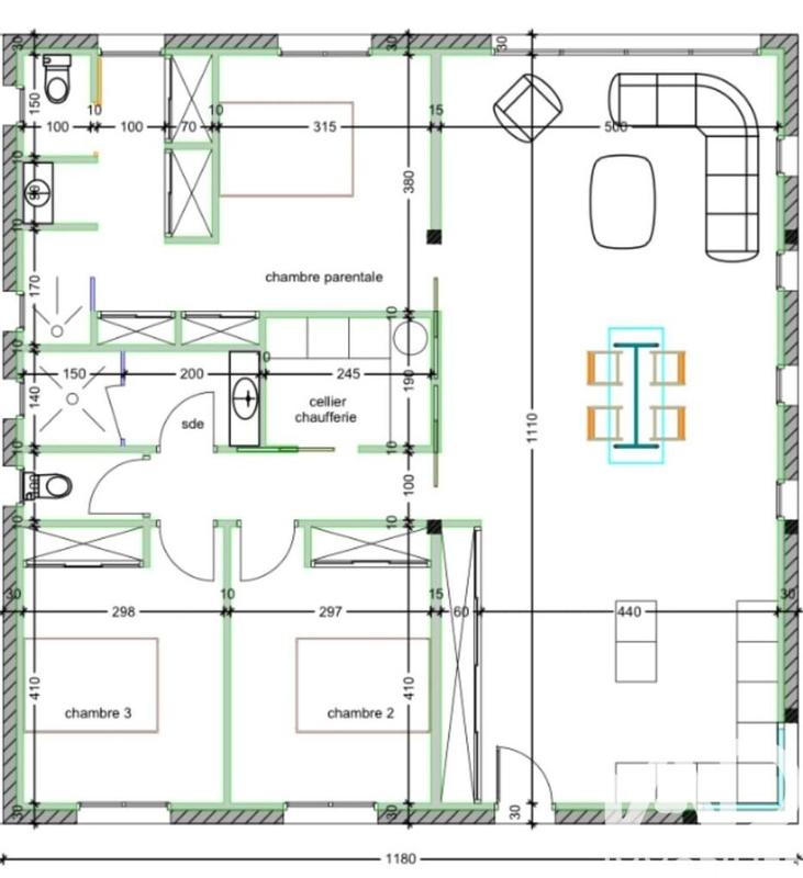 Maison - 125 m² - 4 pièces
