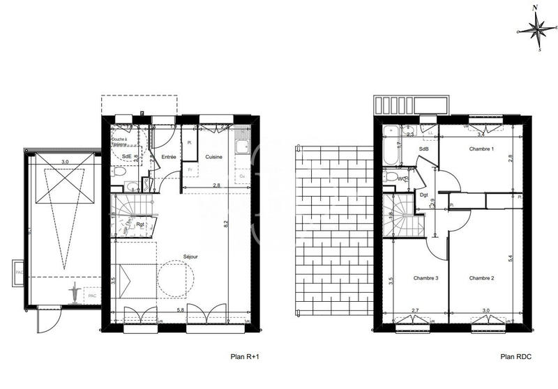 Maison traditionnelle - 87 m² - 4 pièces