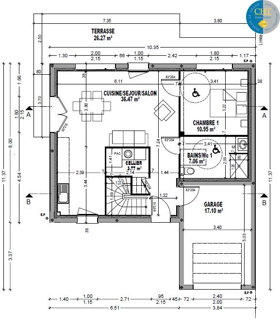 Maison - 91 m² - 4 pièces