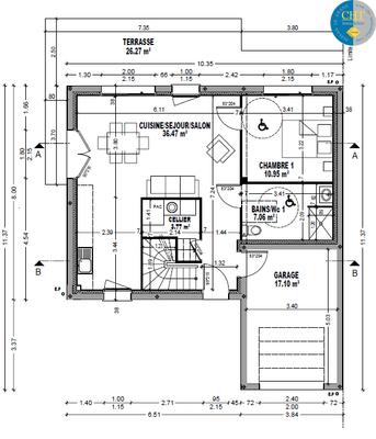 Maison - 91 m² - 4 pièces