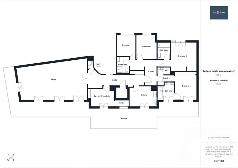 Appartement - 156 m² - 7 pièces