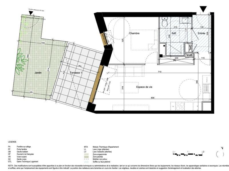 Appartement - 46 m² - 2 pièces