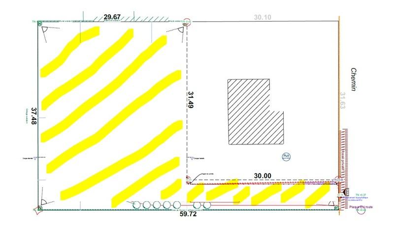 Terrain constructible - 1 291 m²