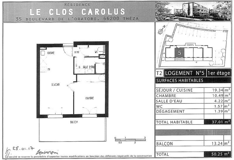 Appartement - 37 m² - 2 pièces