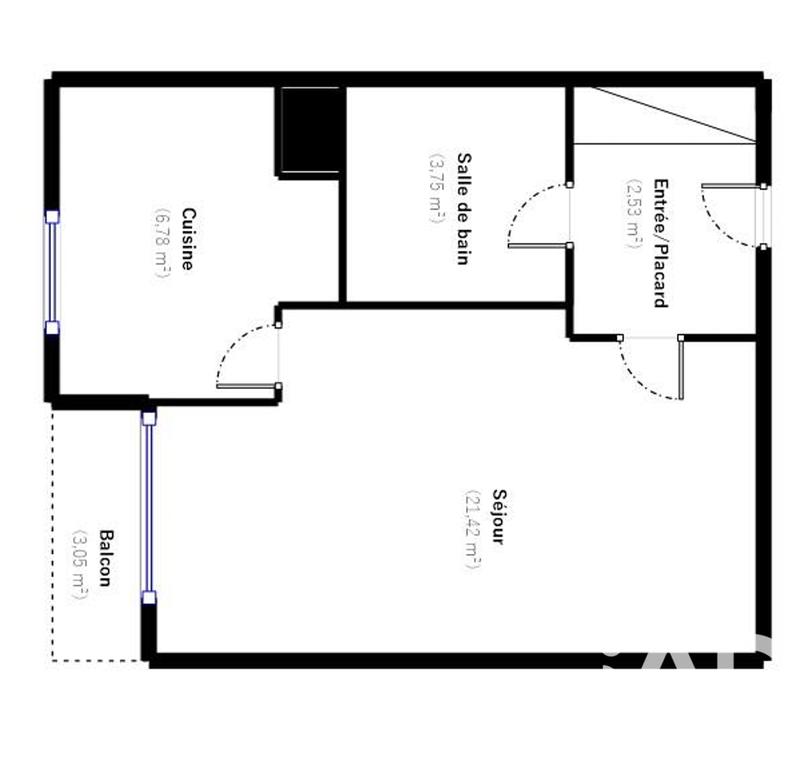 Appartement - 34 m² - 1 pièce
