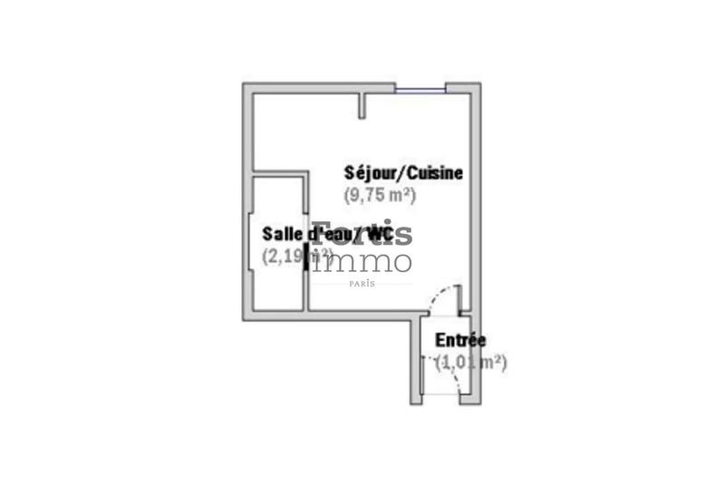 Studio - 12 m² - 1 pièce