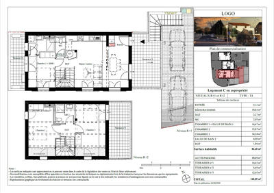 Appartement - 85 m² - 4 pièces
