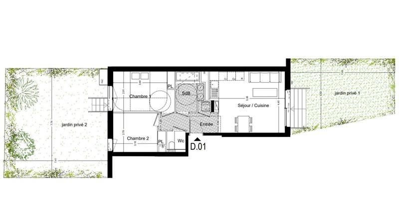 Appartement - 58 m² - 3 pièces