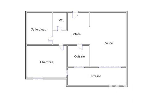 Appartement - 50 m² - 2 pièces