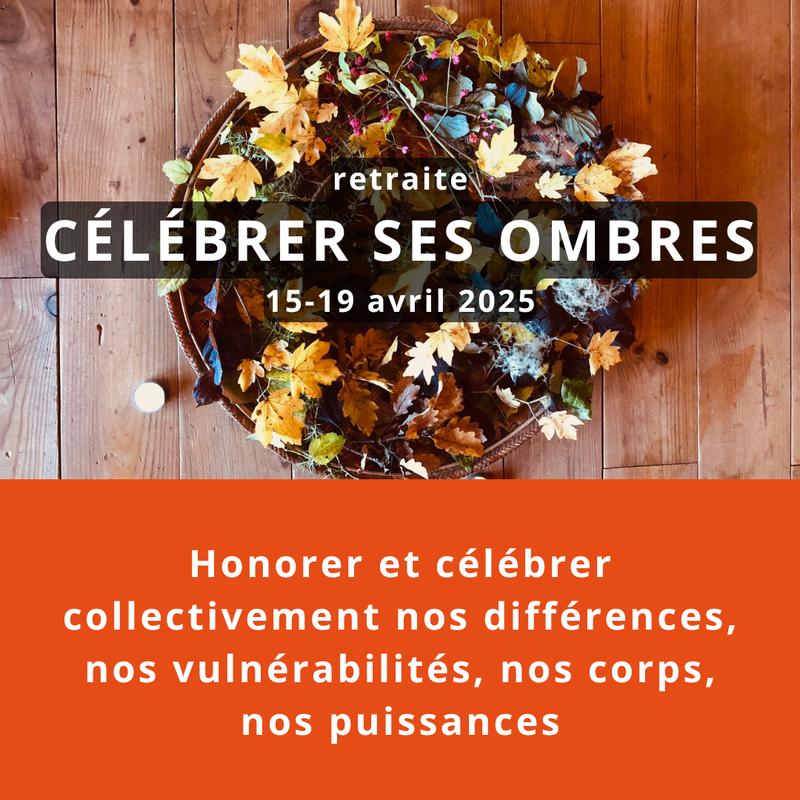 Célébrer ses ombres : retraite thérapeutique