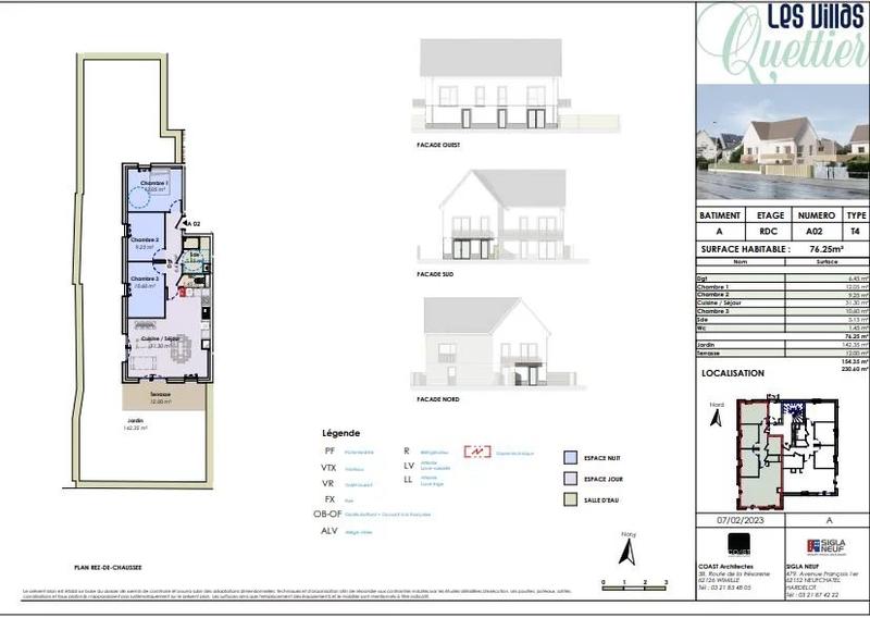 Appartement - 76 m² - 4 pièces