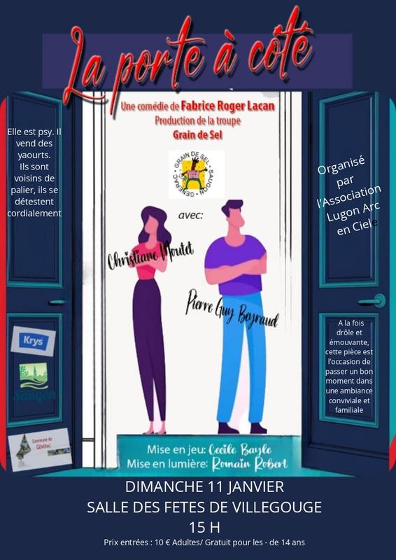 Théâtre à Villegouge "la porte à côté"