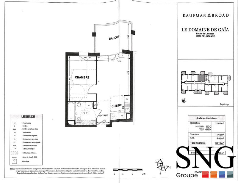 Appartement - 38 m² - 2 pièces